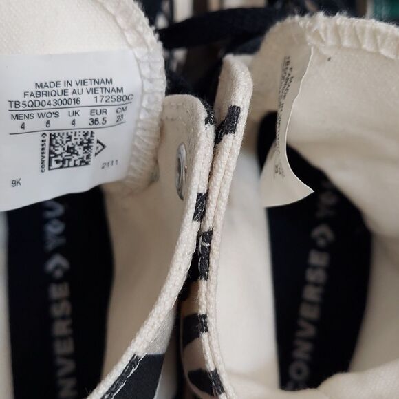 Converse All Stars Chuck Lift Custom Green Zebra Platform Sneaker Sz 4 - Picture 10 of 10